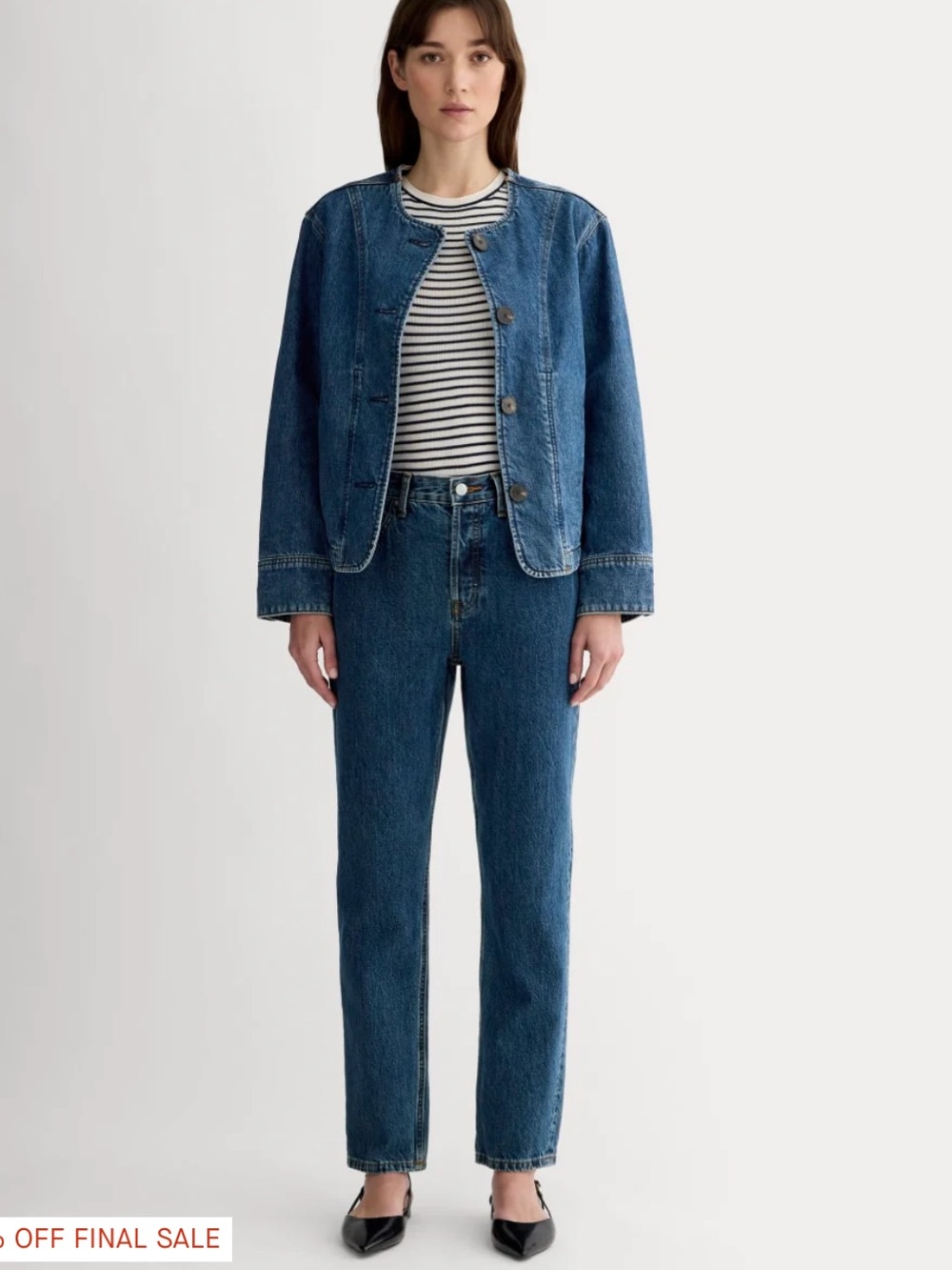 Everlane '90s Cheeky CottonStraight jeans in a medium wash size 26